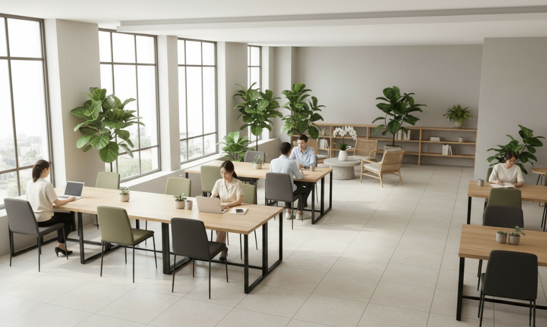 Cách chọn loại gạch cho văn phòng & không gian co-working năm 2026