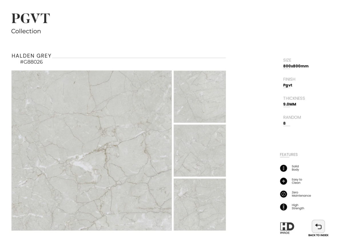 FTILES 800X800 HALDEN GREY G88026