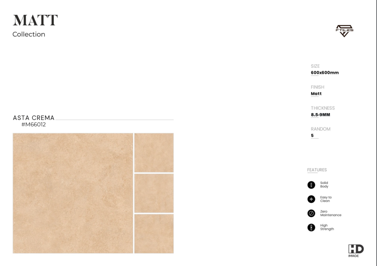 FTILES 600X600 ASTA CREMA M66012