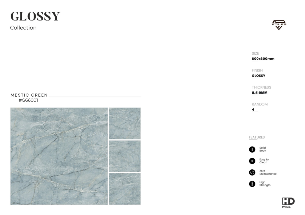 FTILES 600X600 MESTIC GREEN G66001