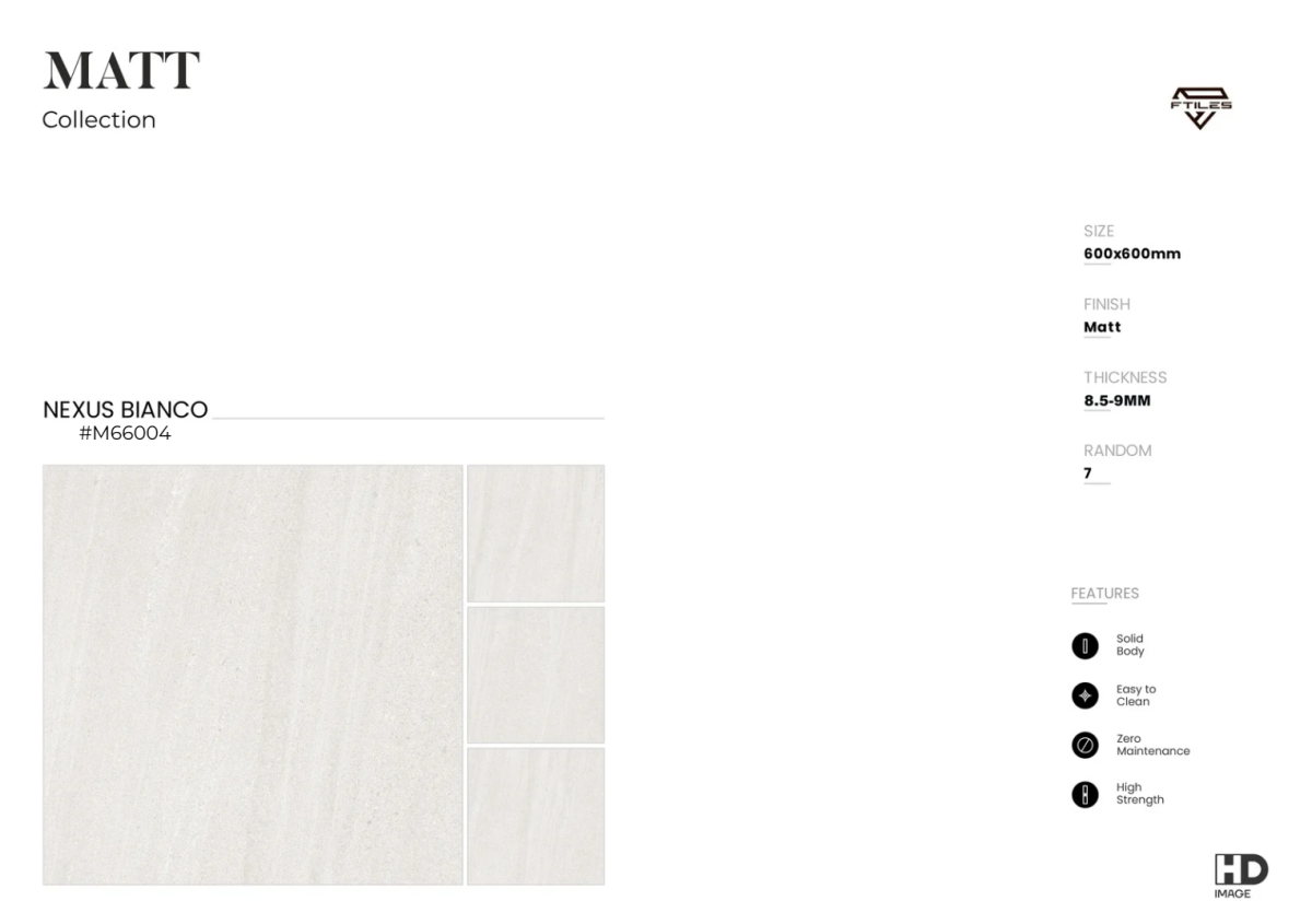 FTILES 600X600 NEXUS BIANCO M66004