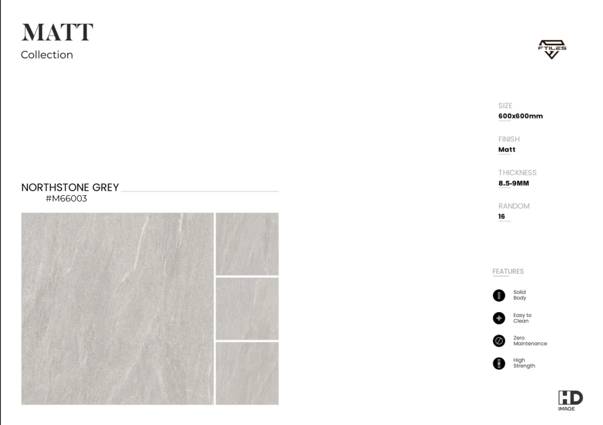 FTILES 600X600 NORTHSTONE GREY M66003