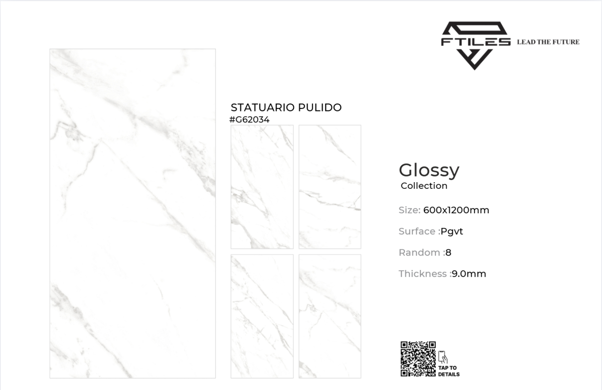 FTILES 600X1200 STATUARIO PULIDO G62034