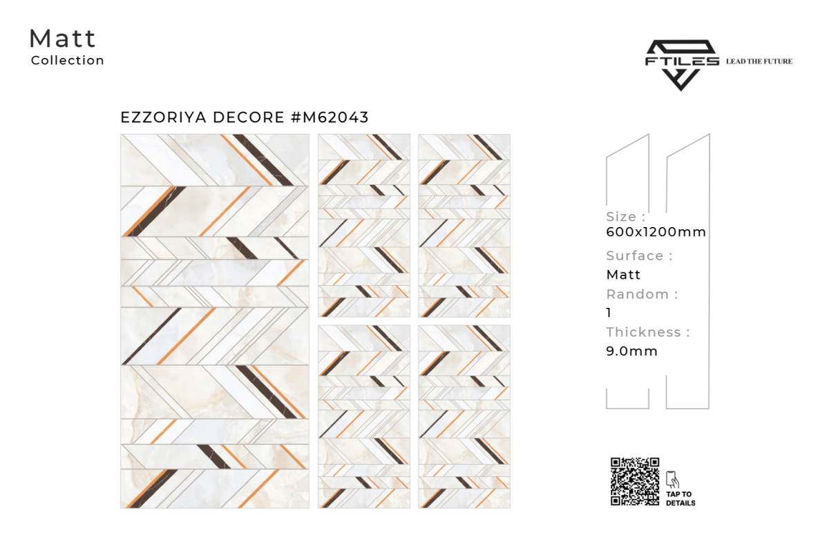 FTILES 600X1200 EZZORIYA DECORE M62043